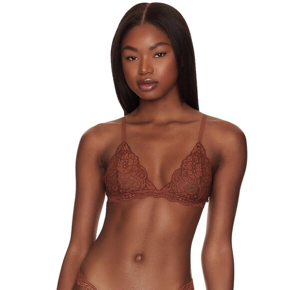 We are HAH Other - NWT We are HAH Chi Bralittle Bralette Bra Milk Chocolate Brown Lace Size XS NEW